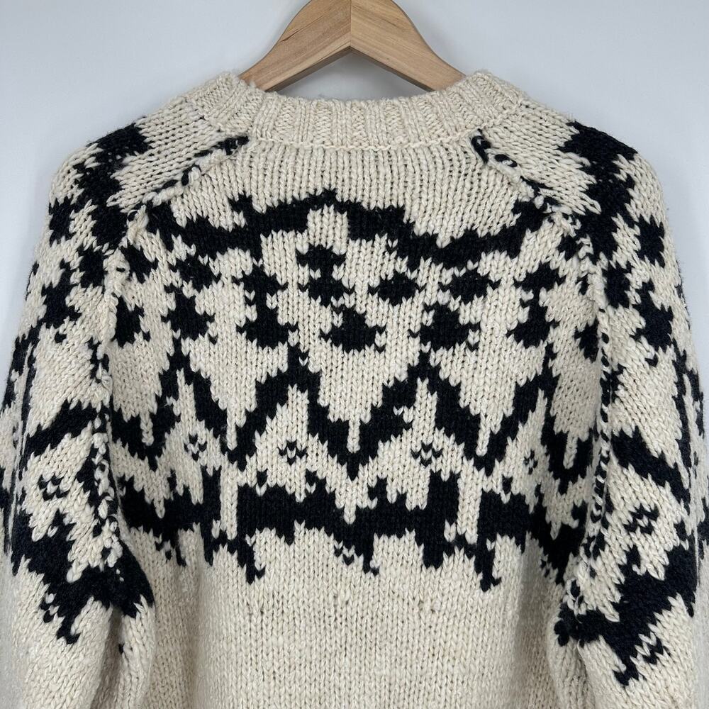 COS Fair Isle Wool Blend Crew Neck Sweater Chunky Knit Oversized Preppy Classic - Picture 10 of 16
